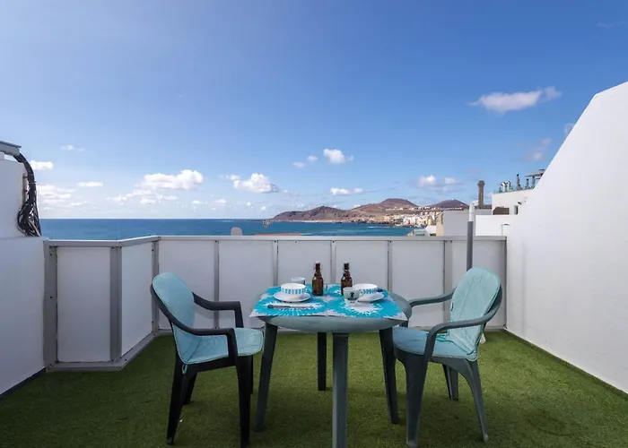 公寓 Penthouse Turismar Loft-terrace & Oceanview *